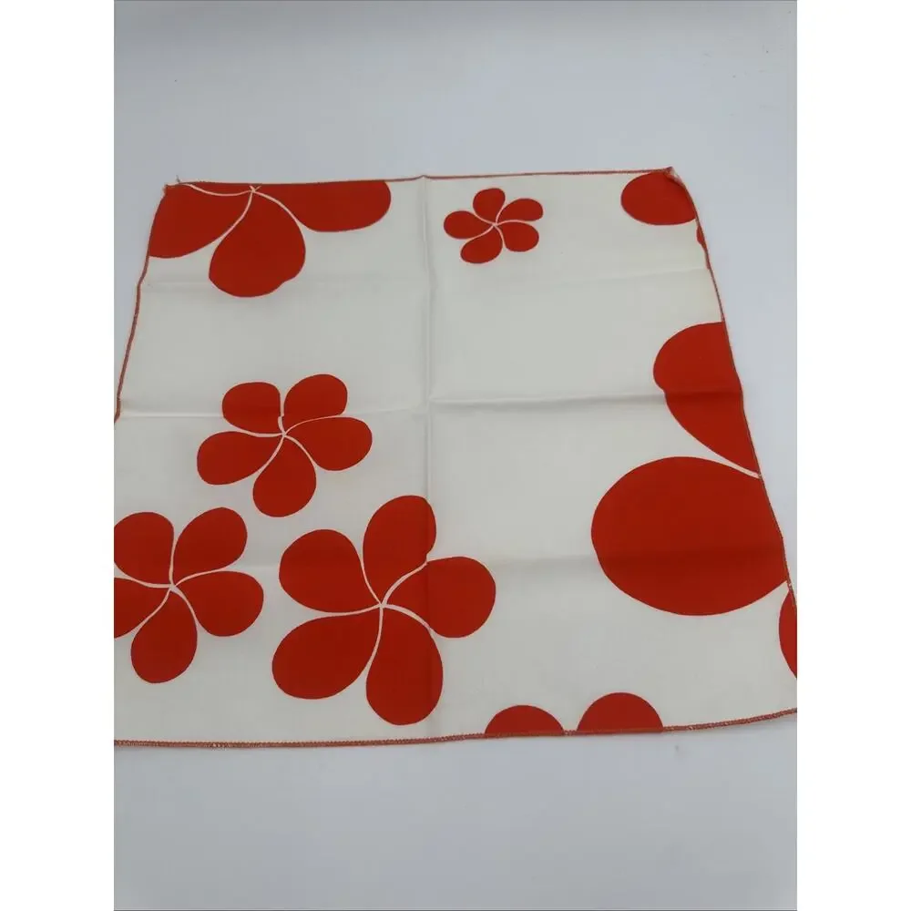 6  Groovy Fabric Napkins Flower Power Orange Flowers